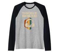 I'D Rather be Making Beats Beat Makers Productor Musical para Hombre Camiseta Manga Raglan