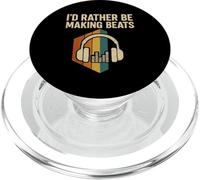 I'D Rather be Making Beats Beat Makers Productor Musical para Hombre PopSockets PopGrip para MagSafe