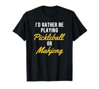 I'D Rather Be Playing Pickleball Or Majhong Yellow Camiseta