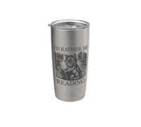 I'd Rather Be Reading Vaso térmico de acero inoxidable de doble pared