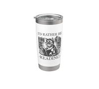 I'd Rather Be Reading Vaso térmico de acero inoxidable de doble pared