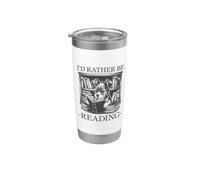 I'd Rather Be Reading Vaso térmico de acero inoxidable de doble pared