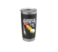 I'D RATHER BE SHOOTING POOL - 8-BALL POOL TEAM TSHIRTS Vaso térmico de acero inoxidable de doble pared