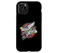 I'D Rather Be Skating Roller Skate Wings Retro Distressed Carcasa para iPhone 11 Pro
