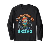 I'D Rather Be Skiing Funny Ski Lover Winter Sports Apparel Manga Larga