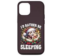 ID Rather Be Sleeping Graphic For Cat Dad Funny Christmas Carcasa para iPhone 12/12 Pro