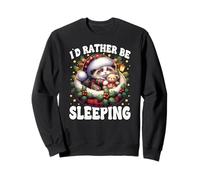 ID Rather Be Sleeping Graphic For Cat Dad Funny Christmas Sudadera