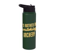 I'd Rather Be Watching Archery Funny Archer Stainless Steel Insulated Water Bottle