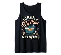 I'D Rather Stay Home with My Cats Camiseta sin Mangas