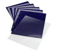 ID-Safe - Lote de 2 hojas de terciopelo azul e separadores rígidos transparentes para 40 pines/página (ref. 7861) para Álbum Pin's