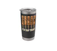 I'd Tap That Draft Beer Craft Brewery Taproom Microbrew Hombres Vaso térmico de acero inoxidable de doble pared
