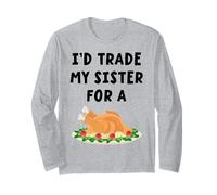 Id Trade My Sister For A Turkey Funny Thanksgiving Manga Larga