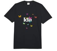 IDA - Hermoso Nombre de niña con Mariposas Coloridas Comfort Colors Adult Heavyweight T-Shirt