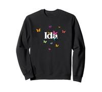IDA - Hermoso nombre de niña con mariposas coloridas Sudadera