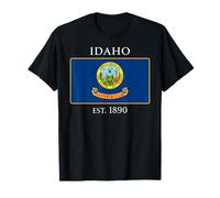 Idaho Flag 43rd US State 1890 Idahoan Camiseta