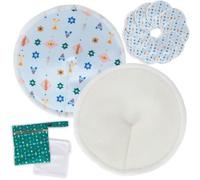 Idaho Jones Almohadillas de lactancia lavables y reutilizables para lactancia materna, almohadillas de bambú orgánico con certificación Oeko-Tex, bolsa de lavandería y bolsa de transporte impermeable, almohadillas posparto suaves y ultra absorbentes, 5 pares