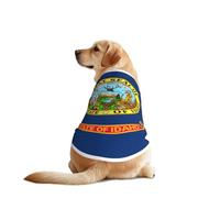 Idaho State Flag Print - Ropa divertida para perros y mascotas, lavable a máquina, chaleco para perros medianos y grandes