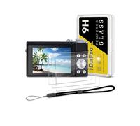iDaPro [3Pcs para Protector de pantalla Canon Powershot G7X Mark III/PowerShot V1+[1Pcs] Cordón de mano,vidrio templado,Dureza 9H,Antiarañazos,Antiburbujas,Antihuellas,Ultra delgado,Fácil instalación