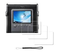 iDaPro [3Pcs para Protector de pantalla Fujifilm Instax WIDE EVO Instant Film Camer 1Pcs] Cordón de mano,vidrio templado,Dureza 9H,Antiarañazos,Antiburbujas,Antihuellas,Ultra delgado