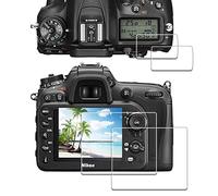 iDaPro para Protector de pantalla para Nikon D7100 D7200+ cristal templado Protector superior[2+2Pcs],vidrio templado,Dureza 9H,Antiarañazos,Antiburbujas,Antihuellas,Ultra delgado