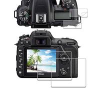 iDaPro para Protector de pantalla para Nikon D7500+ PET Protector superior[2+2Pcs],vidrio templado,Dureza 9H,Antiarañazos,Antiburbujas,Antihuellas,Ultra delgado