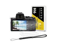 iDaPro para Protector de pantalla para Nikon Z50 Z 50+ cordón de mano [3+1Pcs],vidrio templado,Dureza 9H,Antiarañazos,Antiburbujas,Antihuellas,Ultra delgado