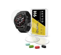iDaPro Protector de pantalla Aplicable para Garmin epix Gen 2 reloj + tapones de silicona antipolvo [4 unidades] cristal templado antiarañazos, sin burbujas, fácil instalación