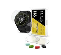 iDaPro Protector de pantalla para Garmin Enduro, Vidrio Templado 9H | Lote de 4 + 4 Tapones + Caja ABS. Dureza 9H, Antiarañazos, Antiburbujas, Alta definición, Antihuellas, 0.3mm Ultrafino.