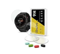 iDaPro Protector Pantalla para Garmin Approach S42 Reloj Inteligente Cristal Templado+ Tapones de Silicona Antipolvo [4 +4 unidades], Vidrio Tempered Glass Screen Protector accesorios