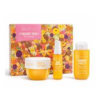 IDC Institute Radiant Skin Body Set - Gel de ducha 90 ml + loción corporal + Body Mist 90 ml - Caramelo salado, pistacho, vainilla y jazmín