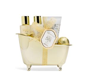 IDC Institute Scented Bath Gold Bathtub | Precio, Comprar n/a Gel de baño 100ml + Loción corporal 100ml + Crema de manos 80ml + Bomba de baño