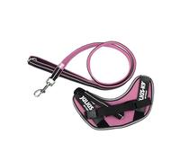IDC Powair Bundle - Arnés IDC Powair, Tamaño: XS/Mini-Mini, Rosado + Correa IDC Powair, Tamaño: 1,2 m con asa y mosquetón pequeño, Rosado