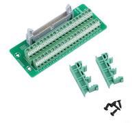 IDC40P-B - Bloque de terminales para sistemas de control de motor y PLC con clasificación de 36 V, conductores de cobre, montaje en riel DIN, compatible con IDC 10P-64P, verde, 121 ×