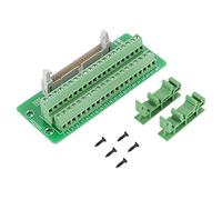 IDC40P Conector de bloque de terminales de placa de ruptura de 40 pines Interfaz PLC con soporte Soporte de PCB para servo PLC Montaje en riel DIN Verde 121 x 51 mm