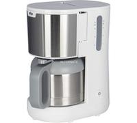 IDCollection KF1505 WH Cafetera de filtro 1,2 L blanco/Acero fino, Cafetera de filtro, 1,2 L, De café molido, 1000 W, Blanco