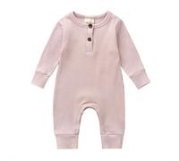 Iddolaka - Mono de manga larga para beb? reci?n nacido, ni?o y ni?a, mono de una pieza, ropa de oto?o e invierno, mono de manga larga rosa