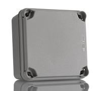 IDE EL111 IP65-IP67 Caja Estanca de Derivación con Tapa Opaca y Laterales Lisos, Gris, 112mm x 112mm x 67mm