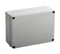 IDE EX322 IP65-IP67 Caja Estanca de Derivación con Tapa Opaca y Entradas Pretroqueladas, Gris, 239mm x 328mm x 129mm