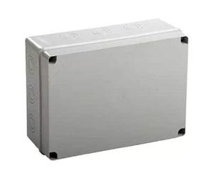 IDE EX322 IP65-IP67 Caja Estanca de Derivación con Tapa Opaca y Entradas Pretroqueladas, Gris, 239mm x 328mm x 129mm
