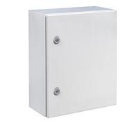 IDE GN806025 Armarios Puerta Opaca con Placa, Gris, 800mm x 600mm x 250mm