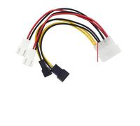IDE Molex 4-Pin a Caja de enfriamiento 3 Clavijas TX3 Cable convertidor Adaptador Corriente Multi-Fan out con reducción Velocidad, 2x5V / 2x12V(2X12V-2X5V)