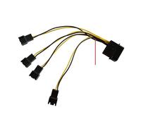 IDE Molex 4-Pin a Caja de enfriamiento 3 Clavijas TX3 Cable convertidor Adaptador Corriente Multi-Fan out con reducción Velocidad, 2x5V / 2x12V(4X12V)