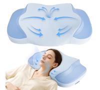 IDEA Almohada cervical, almohada ortopédica de espuma viscoelástica, almohada ergonómica para el dolor de cuello, antironquidos, almohada para los lados, la espalda y el vientre (1 unidad)