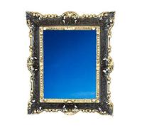 Idea Casa Espejo negro y oro marco rectangular imitación vintage estilo barroco cm 45 x 37