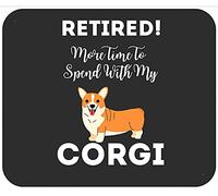 Idea De Abuelos Jubilado con Un Corgi Alfombrilla De Ratón Antideslizante Alfombrillas De Mouse Bordes Cosidos Alfombrilla para Ratón para Computadora Ordenador Pc 25X30Cm