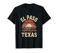Idea de recuerdo de paisaje urbano retro de El Paso Texas Camiseta