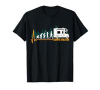 Idea De Regalo Autocaravana Caravan Heartbeat 2022 Camiseta Unisex-adultos Black S Manga corta Camper Evolution Camping Caravana Viajes Coche Divertido