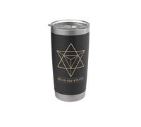 Idea de regalo de brujería Merkaba-field Gótico, Geometría Sagrada Vaso térmico de acero inoxidable de doble pared
