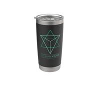 Idea de regalo de brujería Merkaba-field Gótico, Geometría Sagrada Vaso térmico de acero inoxidable de doble pared