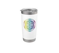 Idea de regalo de geometría sagrada brujería gótica, metatrones cubo Vaso térmico de acero inoxidable de doble pared